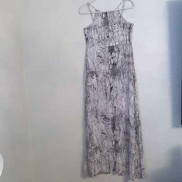 Betro Simone Rayon Lightweight Maxi Dress White Black Size XS - Picture 4 of 10